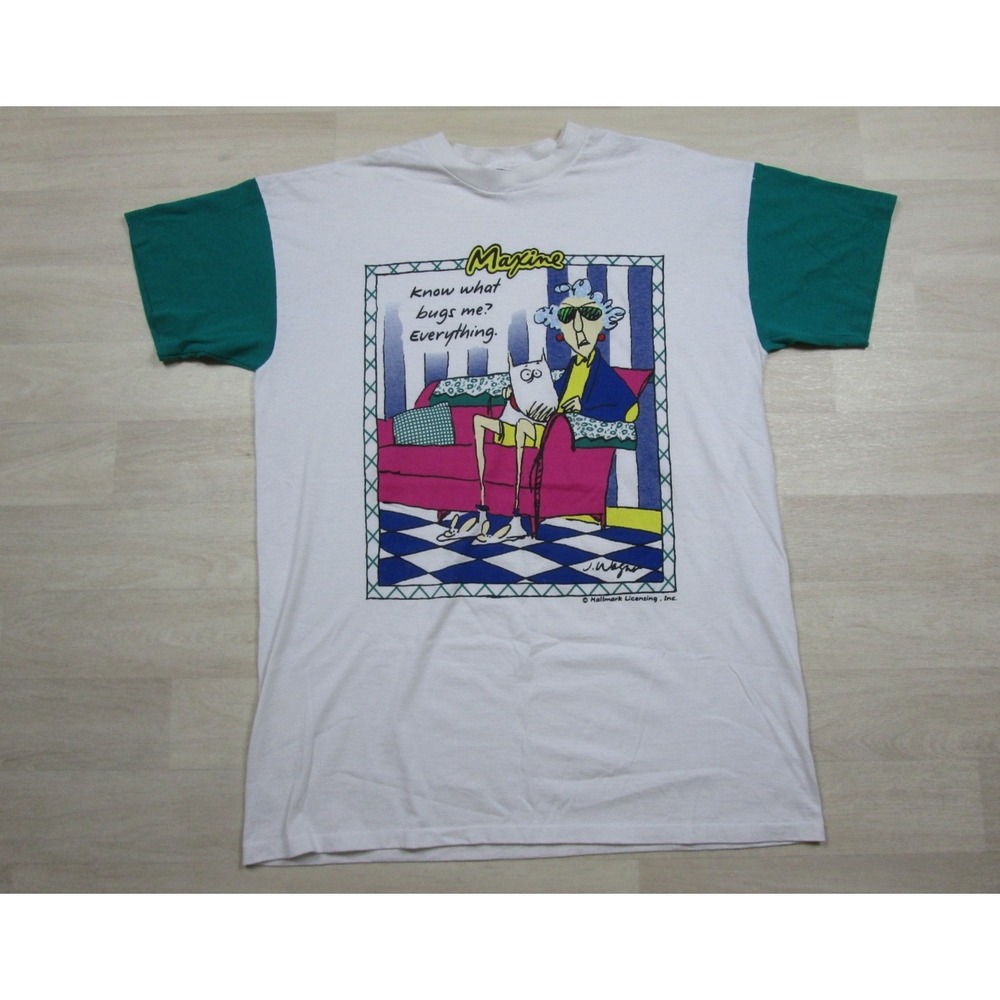 Vintage 90s Maxine T-Shirt Womens (XL) Shoebox Greetings Funny Comic Hallmark